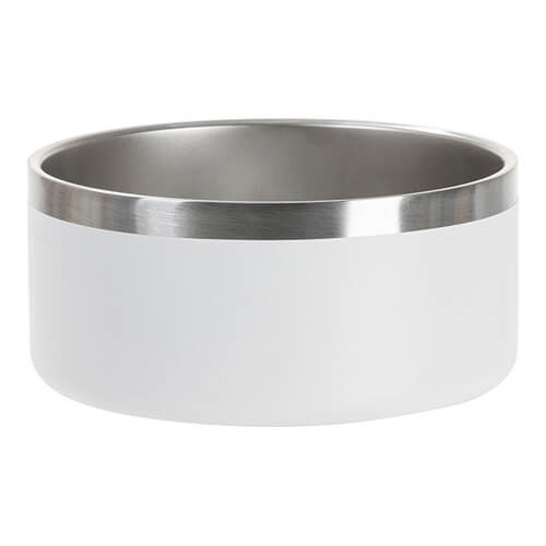 Ciotola in acciaio inox 960 ml per sublimazione - bianco opaco