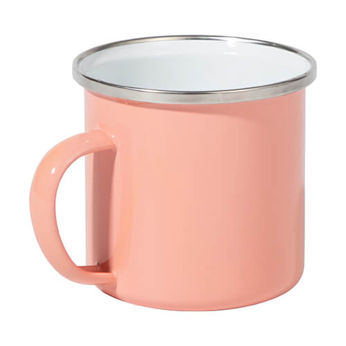 Tazza in metallo 360 ml per sublimazione - corallo