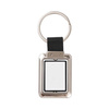 Portachiavi rotativo per chiavi a sublimazione - rettangolo su cinturino Nero