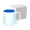 Tazza 330 ml ECO con l'interno blu Sublimazione Termostampa
