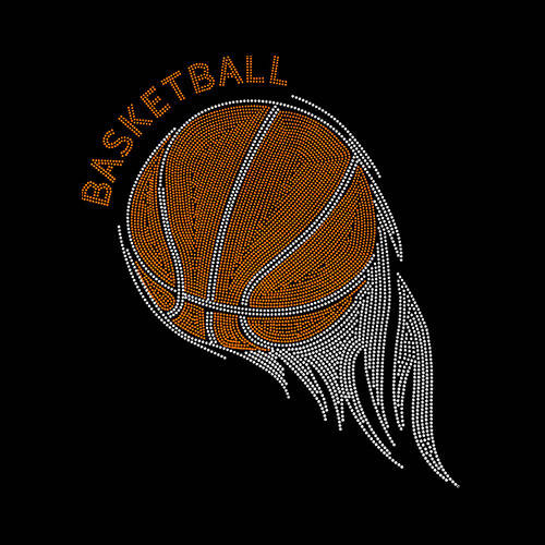 Foglio con zirconi per trasferimento termico - pallacanestro