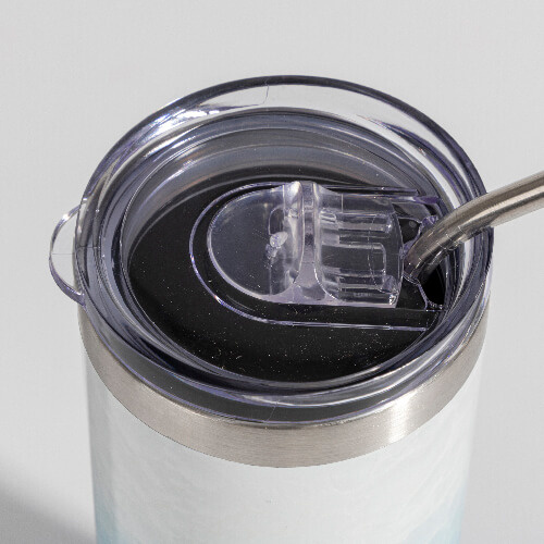 Tazza 3D Puff Cloud da 600 ml per sublimazione - bianco e blu