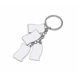 Portachiavi in metallo Quattro Bandiere stampabile Sublimazione Trasferimento termico