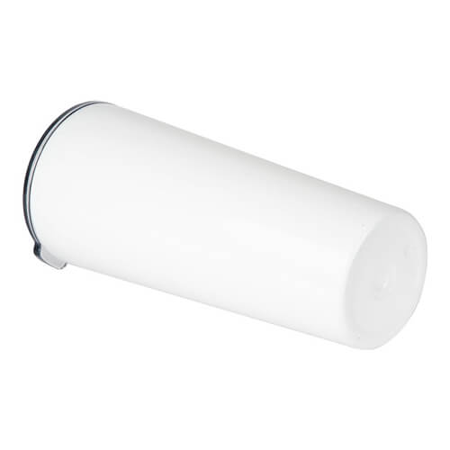 Bicchiere termico in acciaio inox da 650 ml con cannuccia per sublimazione  - bianco Bianco