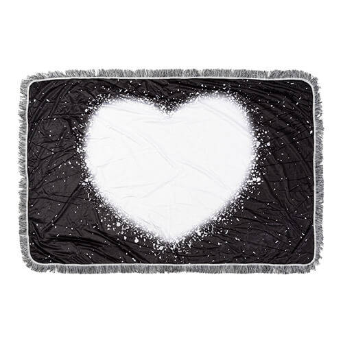 Coperta in peluche Bleached Starry Black Heart per sublimazione