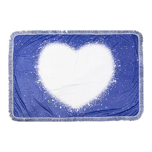 Coperta in peluche Bleached Starry Blue Heart per sublimazione