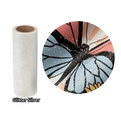 Foglio glitterato stampabile DTF OtterPro 30 cm x 100 m - Silver