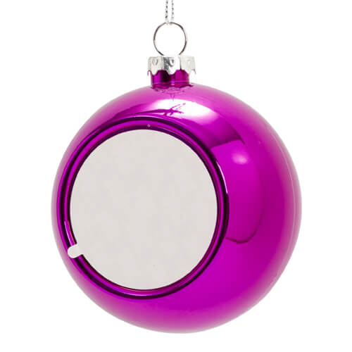 Guaina per albero di Natale Ø 8 cm per sublimazione - viola - angeli d'argento