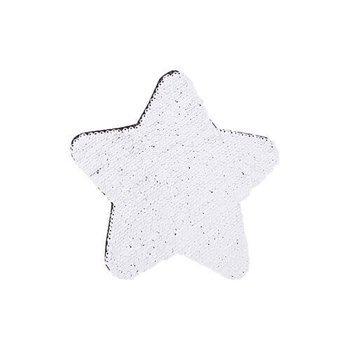 Patch paillettes stella  bicolore da sublimare - celeste 18 x 18