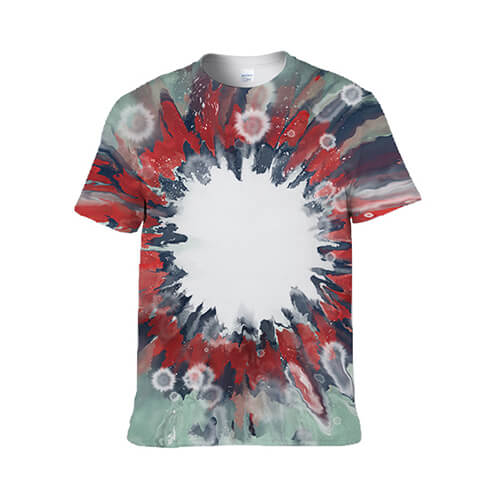 T-shirt Cotton-Like Bleached Bloom Red per sublimazione