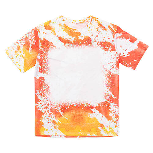 T-shirt Cotton-Like Bleached Leopard Dreams Orange per sublimazione