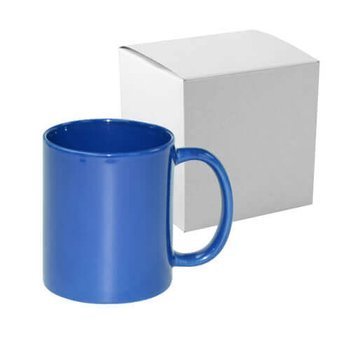 Tazza Full Color blu, lucido, con la scatola Sublimazione Termostampa