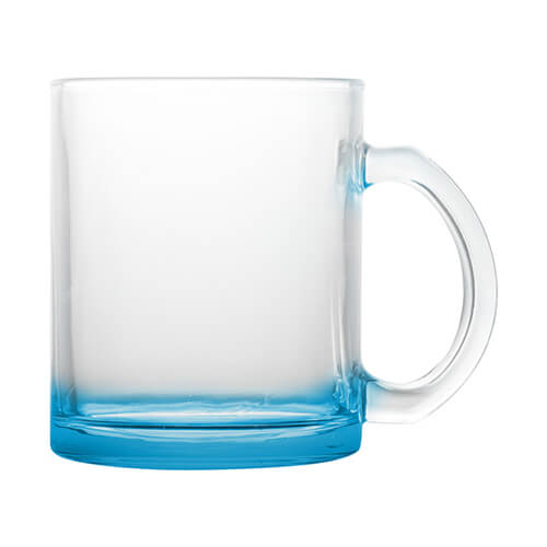 Tazza in vetro da 330 ml per sublimazione - con fondo cielo blu