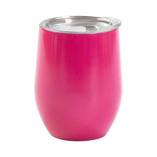 Tazza per vin brulè 360 ml per sublimazione - rosa con foro per bere chiuso