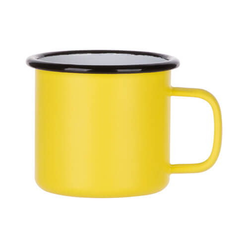 Tazza smaltata da 360 ml per sublimazione - giallo opaco