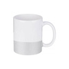 Tazza 330 ml con una striscia glitter argento Sublimazione Termostampa